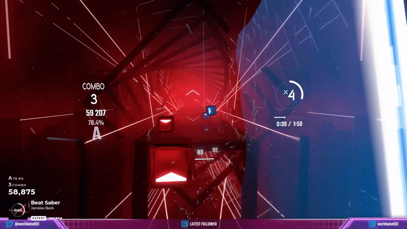 Desktop Capture of Beat Saber