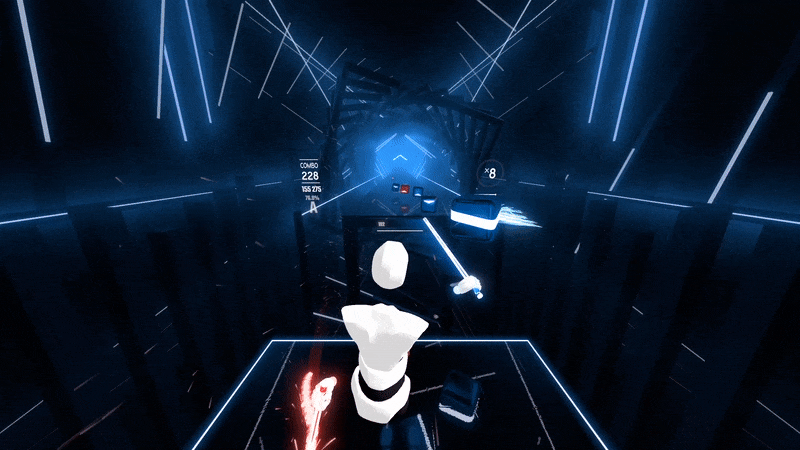 Beat Saber playthrough using Template Avatar